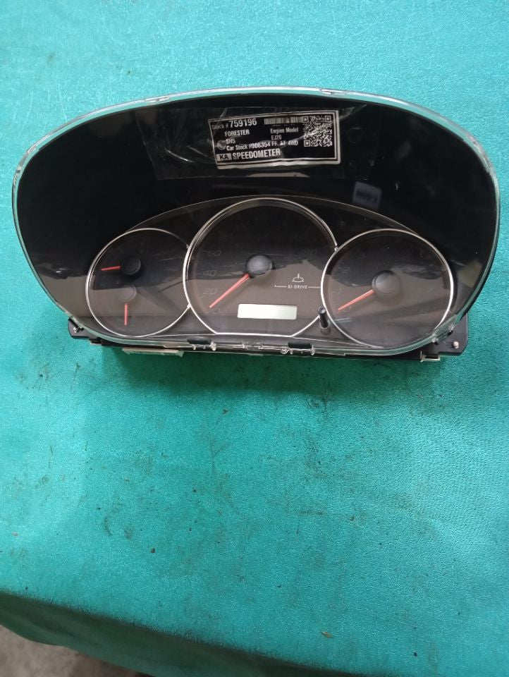 [SPEEDOMETER]SUBARU FORESTER SH5 2008 EJ20 FF AT 4WD #000324A759196