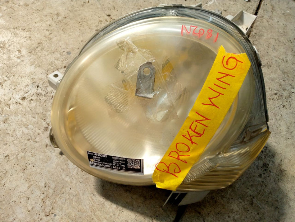 [HEADLIGHT ASSY LH]TOYOTA SIENTA NCP81 2007 1NZ-FE FF AT 2WD #0003244645283