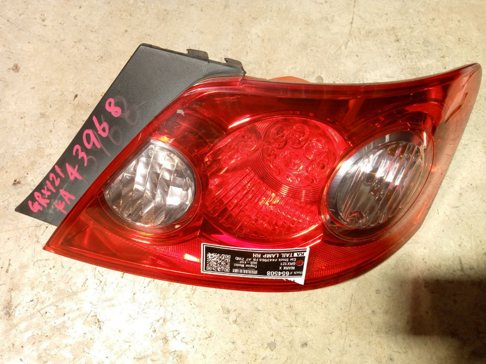 [TAIL LAMP RH]TOYOTA MARK X GRX121 2004 3GR-FSE FR AT 2WD #0003244654508
