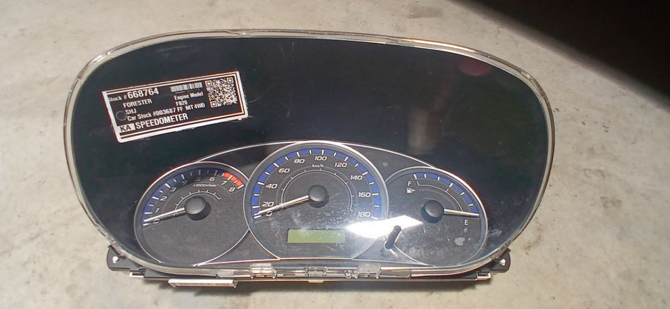[SPEEDOMETER]SUBARU FORESTER SHJ 2012 FB20 FF MT 4WD #0003245668764