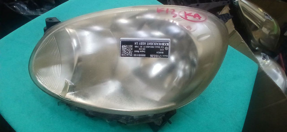 [HEADLIGHT ASSY LH]NISSAN MARCH K13 2011 HR12DE FF AT 2WD #0003247716536