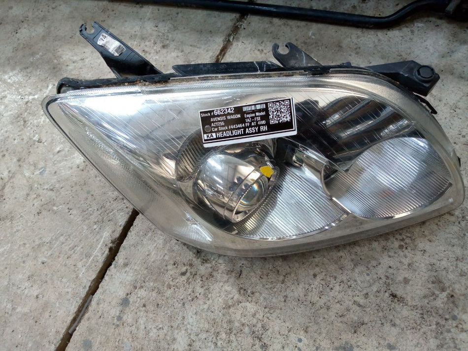 [HEADLIGHT ASSY RH]TOYOTA AVENSIS WAGON AZT255 2004 1AZ-FSE FF AT 4WD #0003245662342