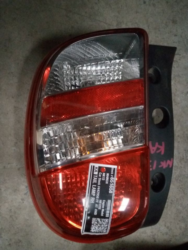 [TAIL LAMP RH]NISSAN MARCH NK13 2011 HR12DE FF AT 4WD #0003244651658